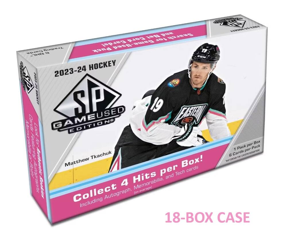 2023-24 Upper Deck SP Game Used Hockey Hobby 18-Box CASE